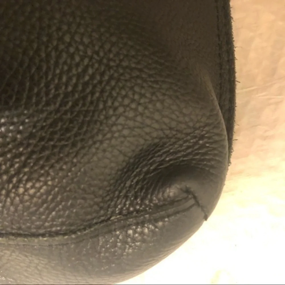 Lucky brand black pebbled leather hobo bag